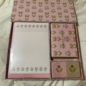 Fringe Studio Pink and Gold Stationery Set